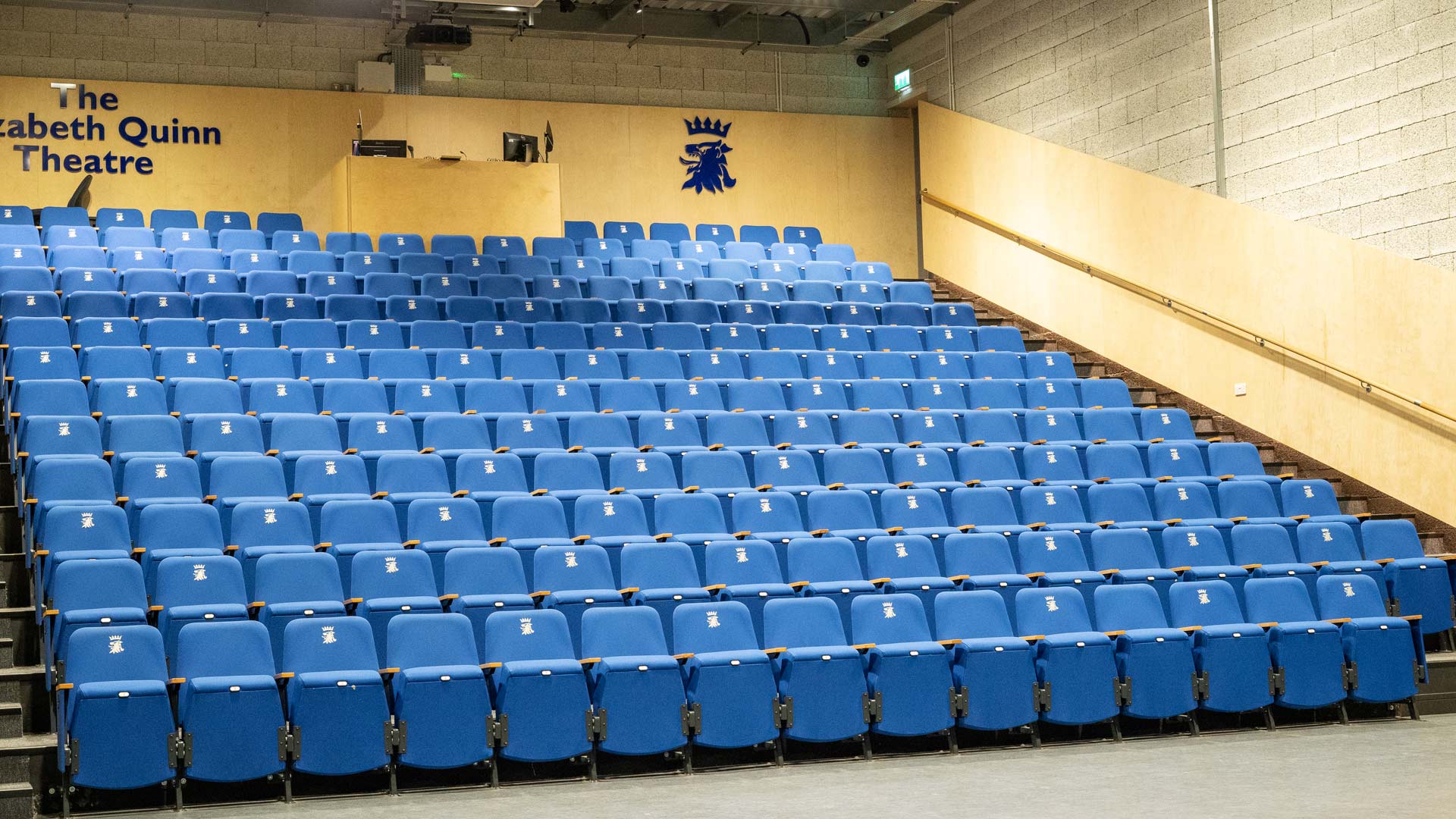 Elizabeth Quinn theatre auditorium seating area.