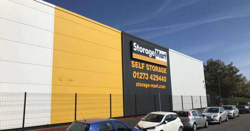 Exterior of self storage warehouse by steel frame building contractors Kent Structures.