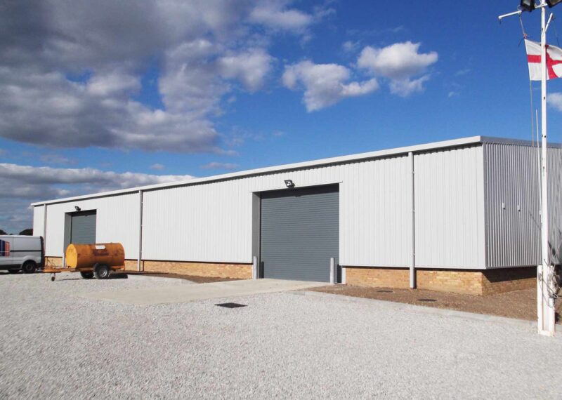 Featured image of commercial steel frame building at Hoo Marina Industrial Estate, Rochester.