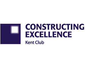 Constructing Excellence logo. Purple box with the text 'Constructing Excellence Kent Club'.